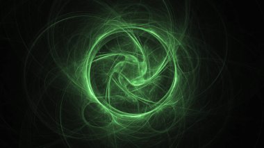 Soyut fraktal ışık arkaplanı 3 boyutlu oluşturuluyor