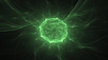 Soyut fraktal ışık arkaplanı 3 boyutlu oluşturuluyor