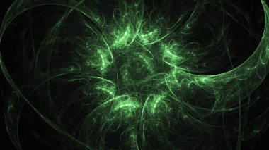 Soyut fraktal ışık arkaplanı 3 boyutlu oluşturuluyor