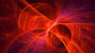 Soyut fraktal ışık arkaplanı 3 boyutlu oluşturuluyor