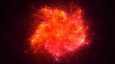 Soyut fraktal ışık arkaplanı 3 boyutlu oluşturuluyor