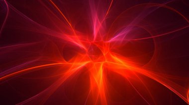 Soyut fraktal ışık arkaplanı 3 boyutlu oluşturuluyor