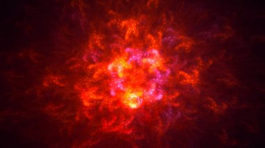 Soyut fraktal ışık arkaplanı 3 boyutlu oluşturuluyor