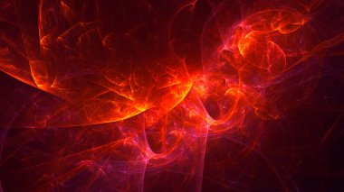 Soyut fraktal ışık arkaplanı 3 boyutlu oluşturuluyor