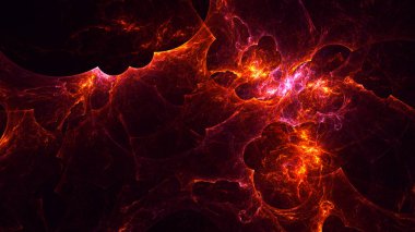 Soyut fraktal ışık arkaplanı 3 boyutlu oluşturuluyor