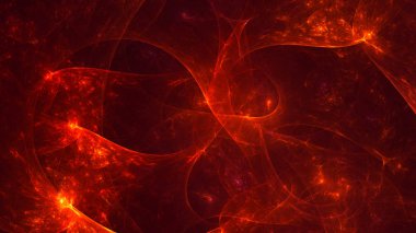 Soyut fraktal ışık arkaplanı 3 boyutlu oluşturuluyor