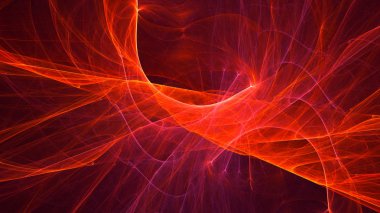 Soyut fraktal ışık arkaplanı 3 boyutlu oluşturuluyor