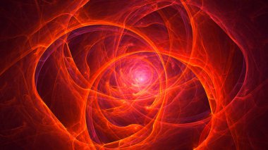 Soyut fraktal ışık arkaplanı 3 boyutlu oluşturuluyor