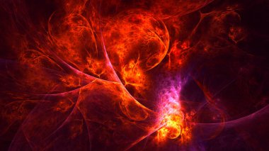 Soyut fraktal ışık arkaplanı 3 boyutlu oluşturuluyor