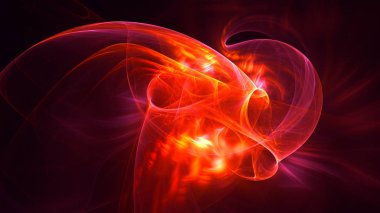 Soyut fraktal ışık arkaplanı 3 boyutlu oluşturuluyor