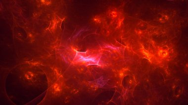 Soyut fraktal ışık arkaplanı 3 boyutlu oluşturuluyor