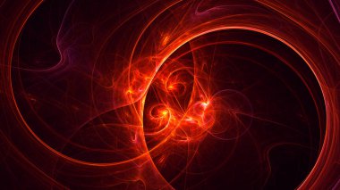 Soyut fraktal ışık arkaplanı 3 boyutlu oluşturuluyor