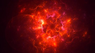 Soyut fraktal ışık arkaplanı 3 boyutlu oluşturuluyor