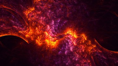 Soyut fraktal ışık arkaplanı 3 boyutlu oluşturuluyor