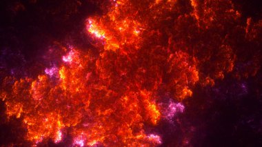 Soyut fraktal ışık arkaplanı 3 boyutlu oluşturuluyor