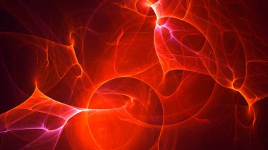 Soyut fraktal ışık arkaplanı 3 boyutlu oluşturuluyor