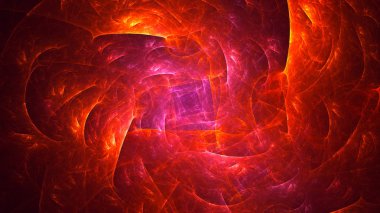 Soyut fraktal ışık arkaplanı 3 boyutlu oluşturuluyor