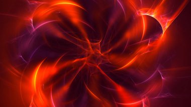 Soyut fraktal ışık arkaplanı 3 boyutlu oluşturuluyor