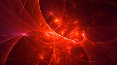 Soyut fraktal ışık arkaplanı 3 boyutlu oluşturuluyor