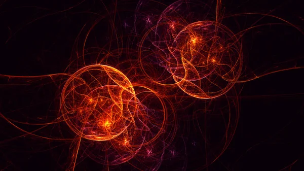 Soyut fraktal ışık arkaplanı 3 boyutlu oluşturuluyor