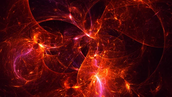 Soyut fraktal ışık arkaplanı 3 boyutlu oluşturuluyor