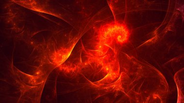 Soyut fraktal ışık arkaplanı 3 boyutlu oluşturuluyor