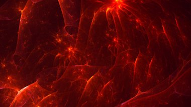 Soyut fraktal ışık arkaplanı 3 boyutlu oluşturuluyor