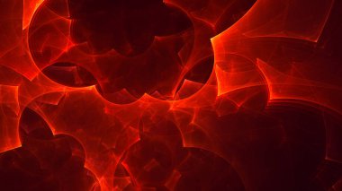 Soyut fraktal ışık arkaplanı 3 boyutlu oluşturuluyor