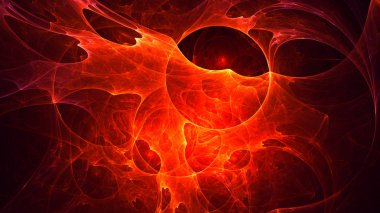 Soyut fraktal ışık arkaplanı 3 boyutlu oluşturuluyor