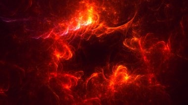 Soyut fraktal ışık arkaplanı 3 boyutlu oluşturuluyor