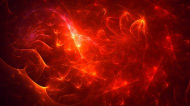 Soyut fraktal ışık arkaplanı 3 boyutlu oluşturuluyor