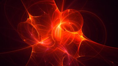 Soyut fraktal ışık arkaplanı 3 boyutlu oluşturuluyor