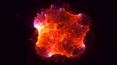 Soyut fraktal ışık arkaplanı 3 boyutlu oluşturuluyor