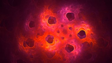 Soyut fraktal ışık arkaplanı 3 boyutlu oluşturuluyor
