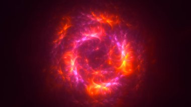 Soyut fraktal ışık arkaplanı 3 boyutlu oluşturuluyor