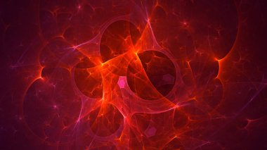 Soyut fraktal ışık arkaplanı 3 boyutlu oluşturuluyor