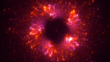 Soyut fraktal ışık arkaplanı 3 boyutlu oluşturuluyor