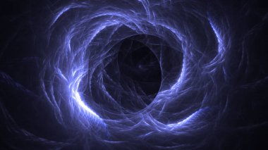 Soyut fraktal ışık arkaplanı 3 boyutlu oluşturuluyor