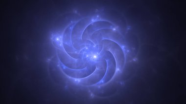 Soyut fraktal ışık arkaplanı 3 boyutlu oluşturuluyor