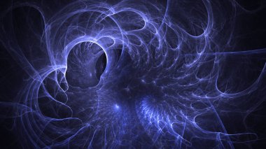 Soyut fraktal ışık arkaplanı 3 boyutlu oluşturuluyor