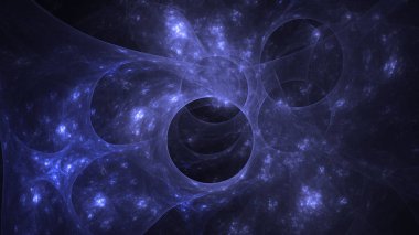 Soyut fraktal ışık arkaplanı 3 boyutlu oluşturuluyor