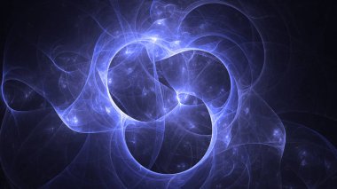 Soyut fraktal ışık arkaplanı 3 boyutlu oluşturuluyor