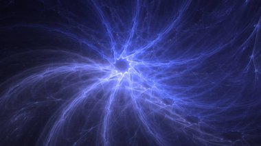 Soyut fraktal ışık arkaplanı 3 boyutlu oluşturuluyor
