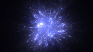 Soyut fraktal ışık arkaplanı 3 boyutlu oluşturuluyor