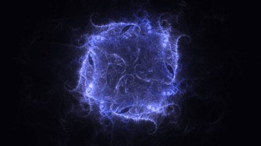 Soyut fraktal ışık arkaplanı 3 boyutlu oluşturuluyor
