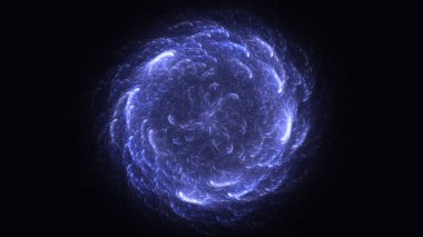 Soyut fraktal ışık arkaplanı 3 boyutlu oluşturuluyor