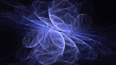 Soyut fraktal ışık arkaplanı 3 boyutlu oluşturuluyor