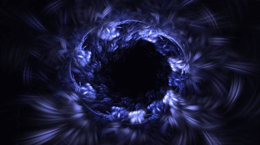 Soyut fraktal ışık arkaplanı 3 boyutlu oluşturuluyor