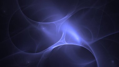Soyut fraktal ışık arkaplanı 3 boyutlu oluşturuluyor