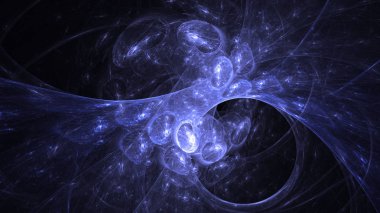 Soyut fraktal ışık arkaplanı 3 boyutlu oluşturuluyor